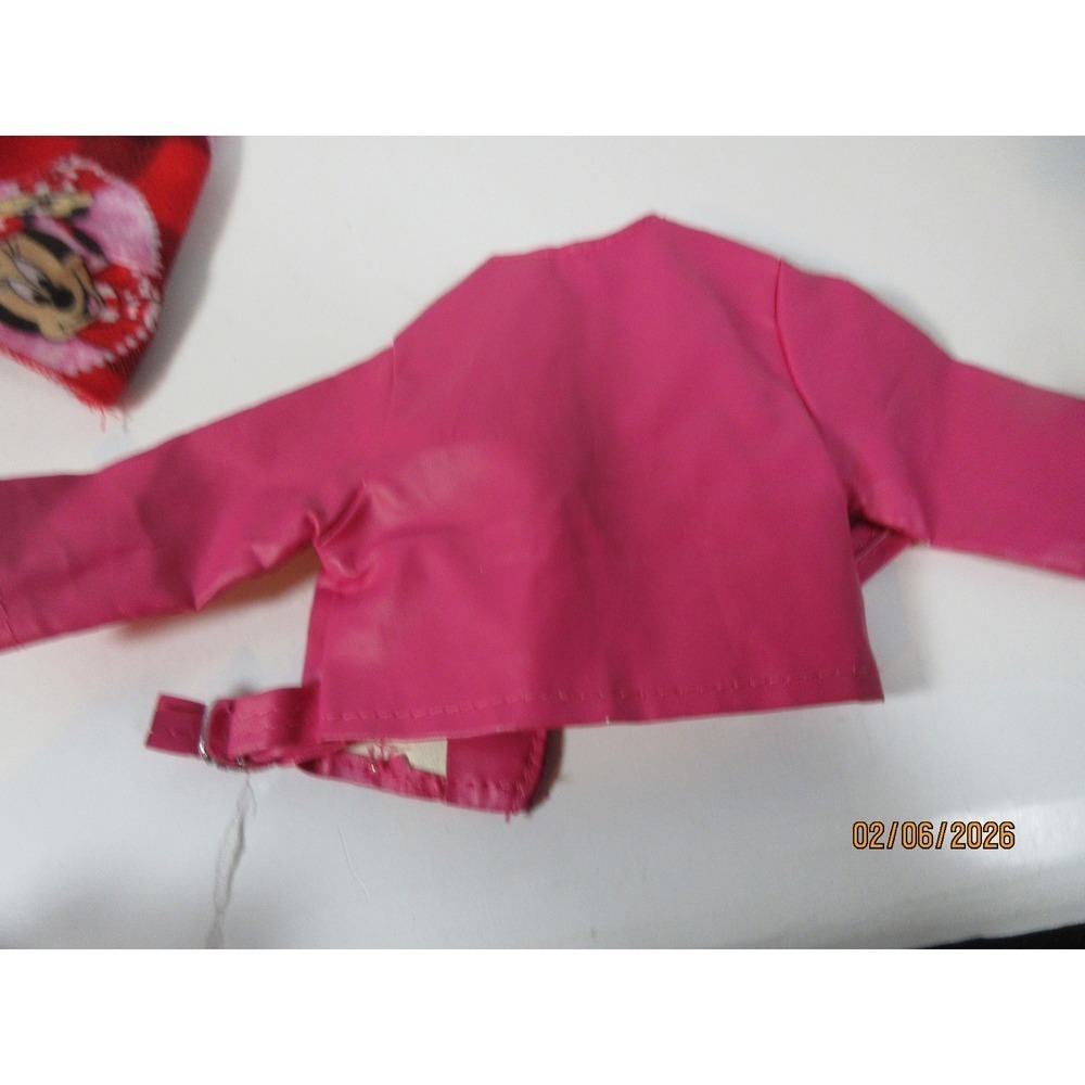 18 Inch Doll Clothes Lot Minnie Mouse Peppa Pig Gingham Dress Pink Moto Jacket - Picture 9 of 12